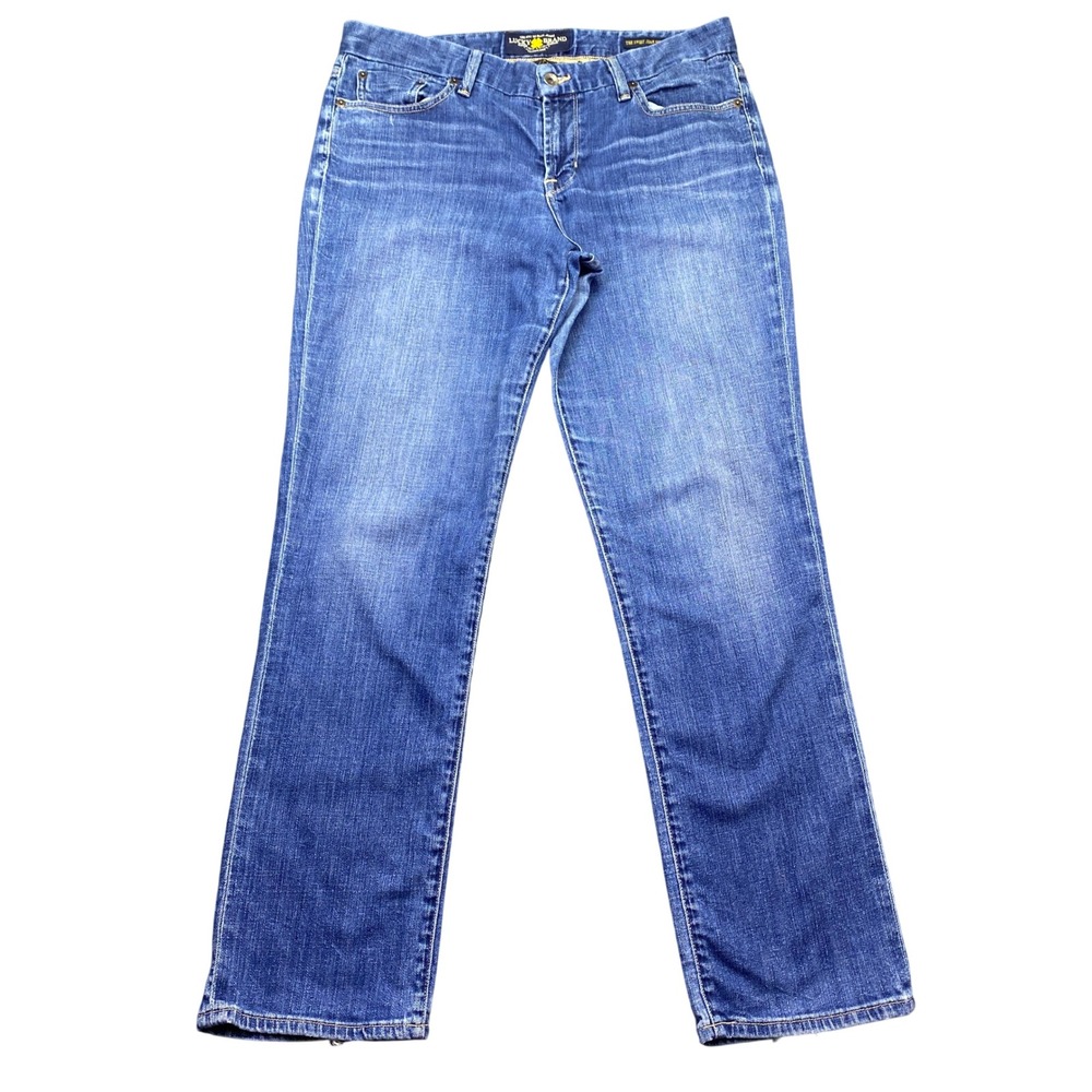Lucky Brand The Sweet Jean Straight Leg Blue Denim Jeans Womens Size 14/32